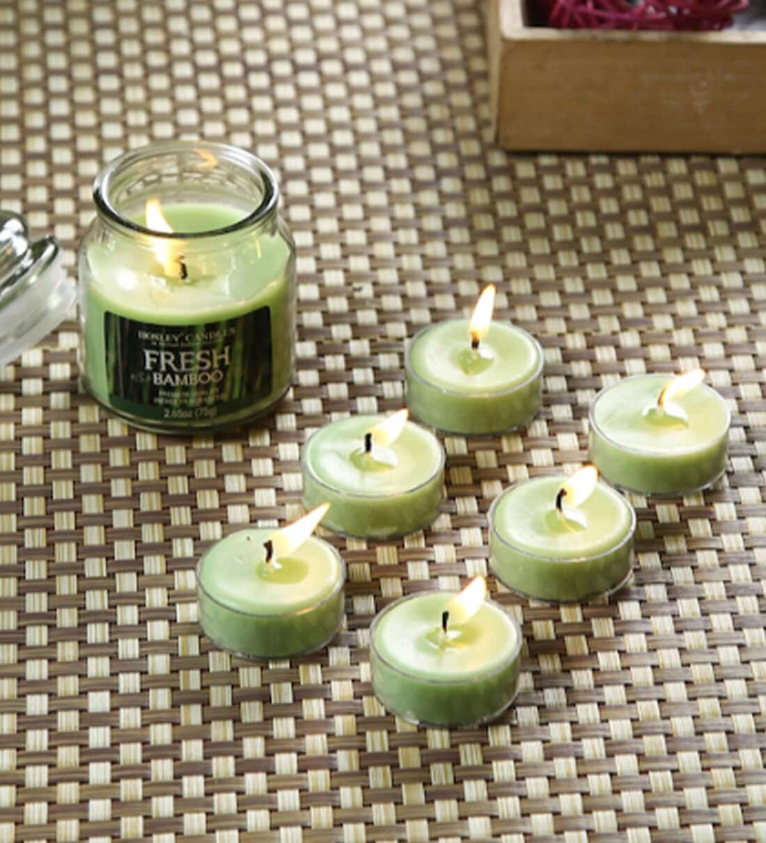 Fresh Bamboo (Set Of 7) Scented Candles, By Hosley 