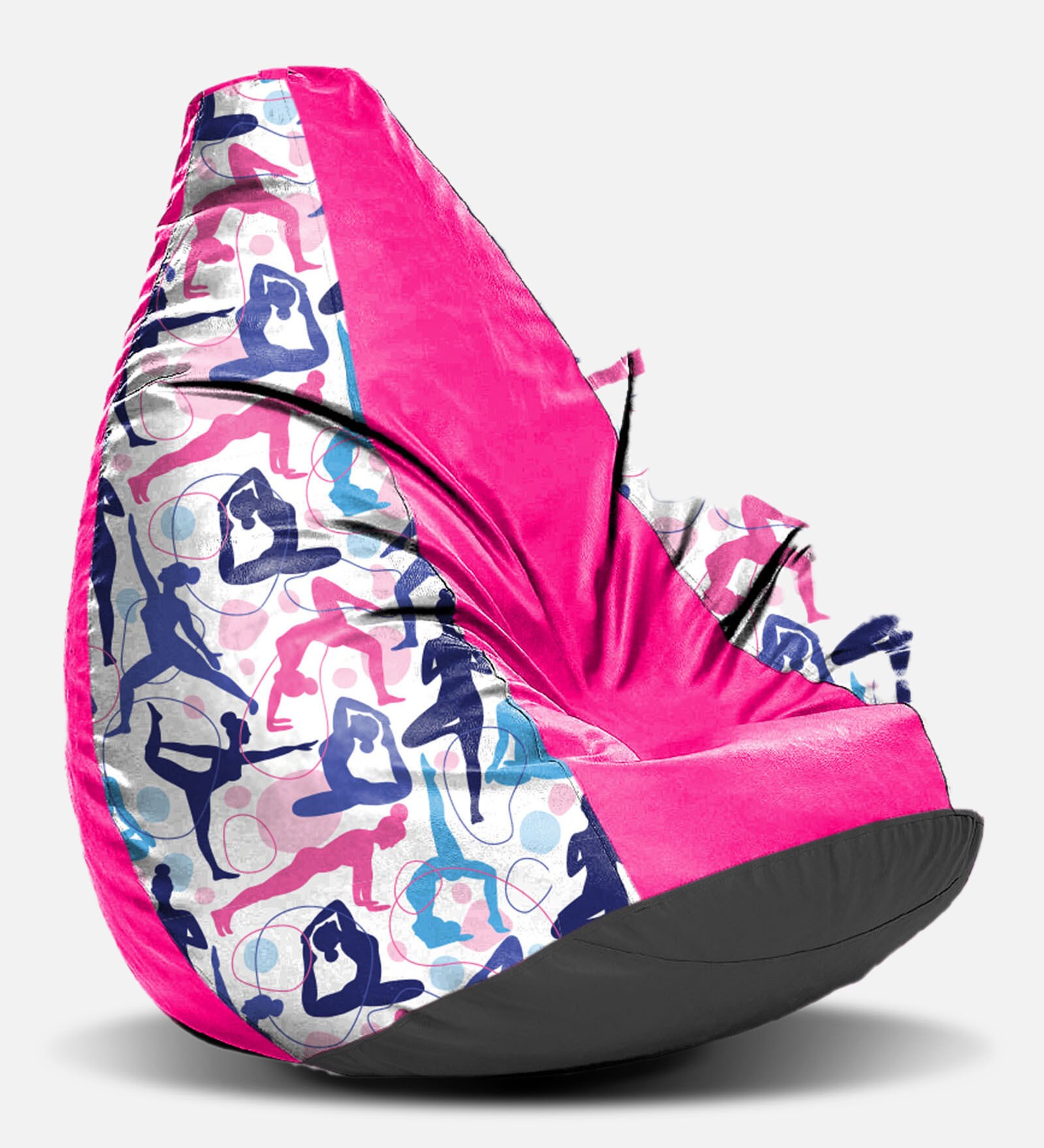 Buy Fusion Digital Printed XXL Bean Bag with Beans in Multi Colour at