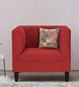 Trevi Furniture Garnet Fabric 1 Seater Sofa In Red Colour