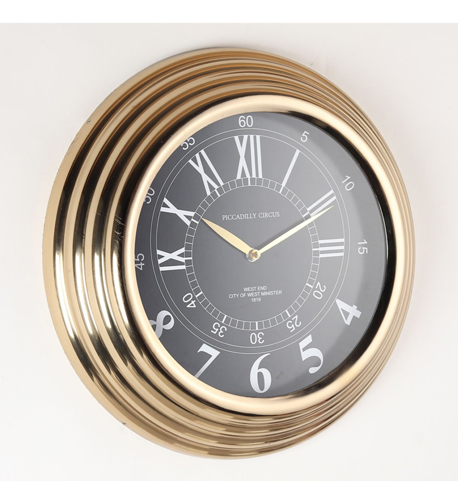 Buy Gilded Ecliptic Gold Aluminium Wall Clock at 43 OFF by Decor de