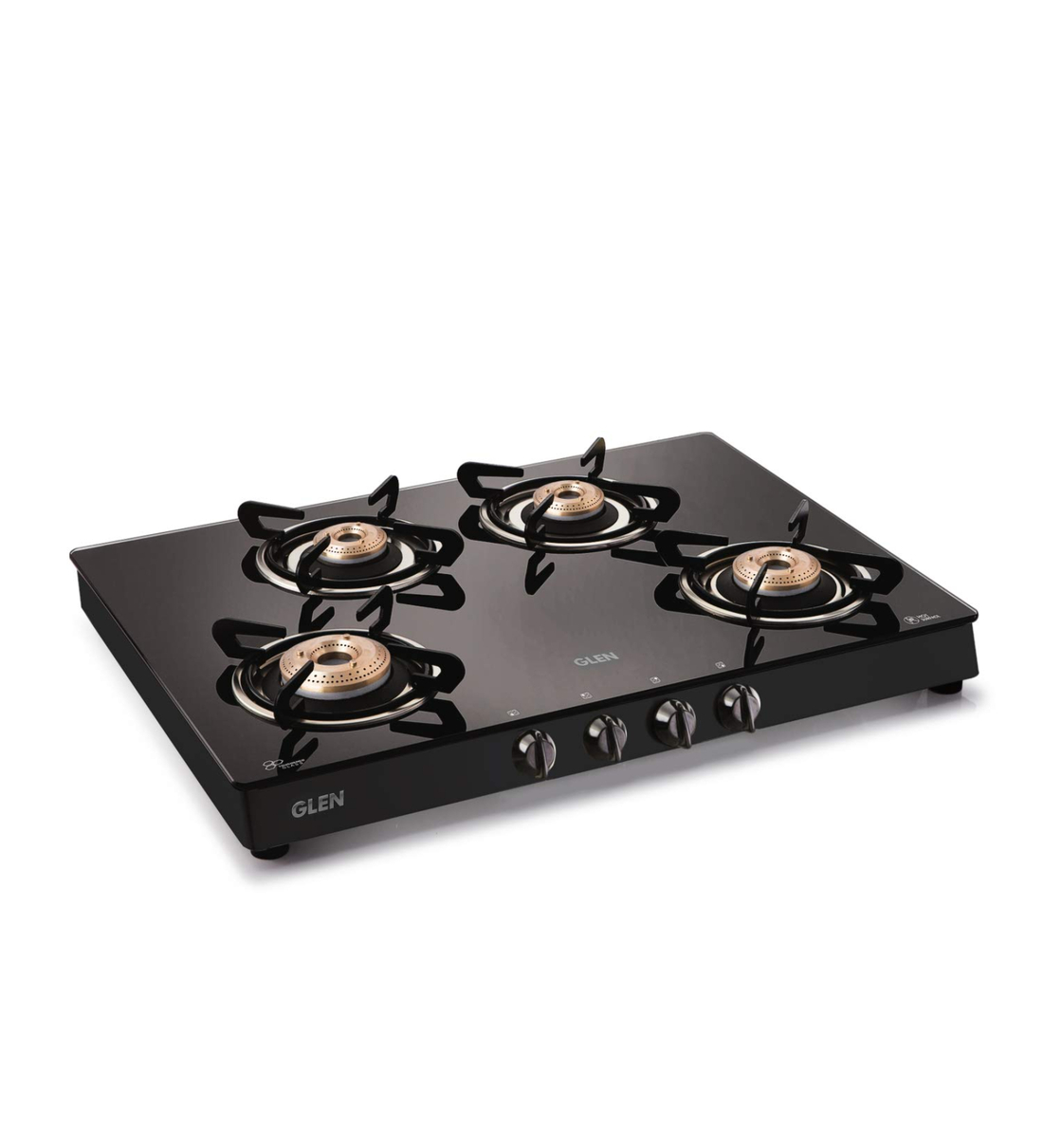 Buy Glen Four Burner LPG Stove 1044 GT Black with Brass Burner Online Gas Stoves Gas Stoves