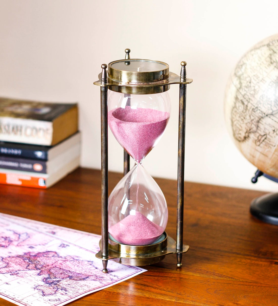 Buy Gold Brass Hour Glass Sand Timer by Zahab Online Hour Glasses