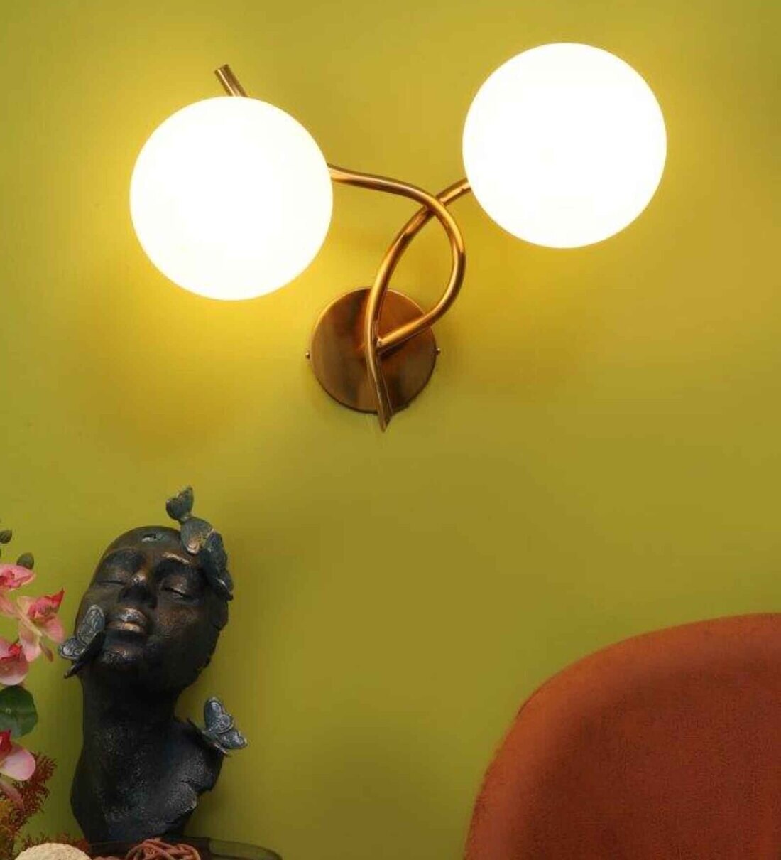 Buy Mylo Gold Iron Novelty Wall Light by Eliante by Jainsons Lights at