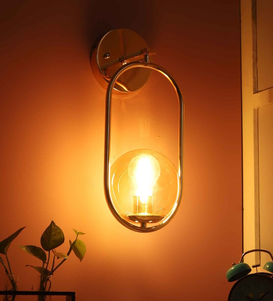 Buy Gold Mild Steel Contemporary Wall Sconces by LEARC Designer Lighting Online Novelty Wall