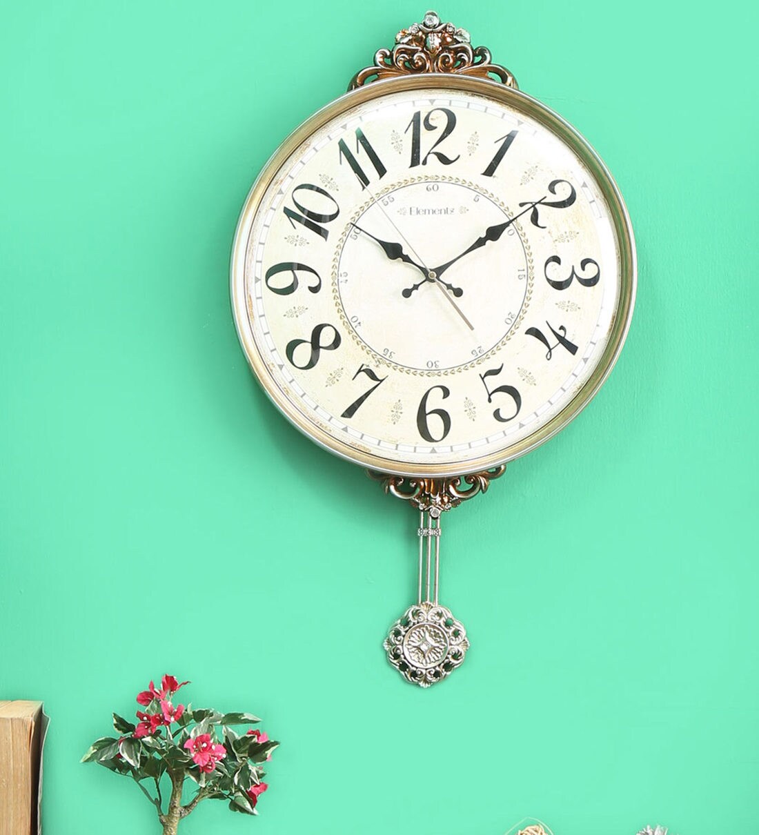 Buy Gold Plastic Crack Pendulum Clock Online Pendulum Clocks Wall