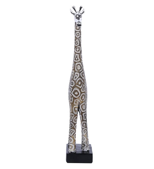 Buy Gold Resin Madagascar Majestic Giraffe Statue Showpiece By