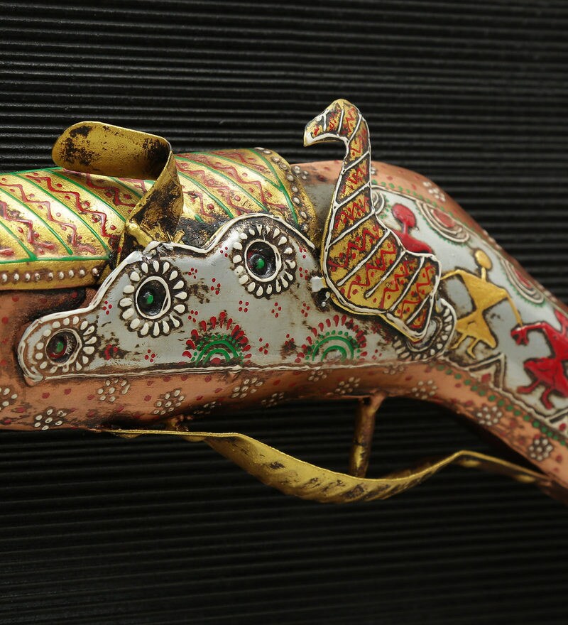 Buy Gold Wrought Iron Gun Wall Art By Malik Design Online Abstract