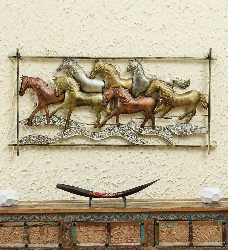 7 horse running photo frame