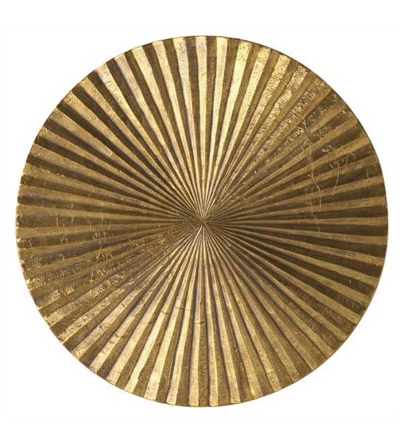 Buy Golden Metal Sunburst Wall Art by Craftter - Set of 6 Online