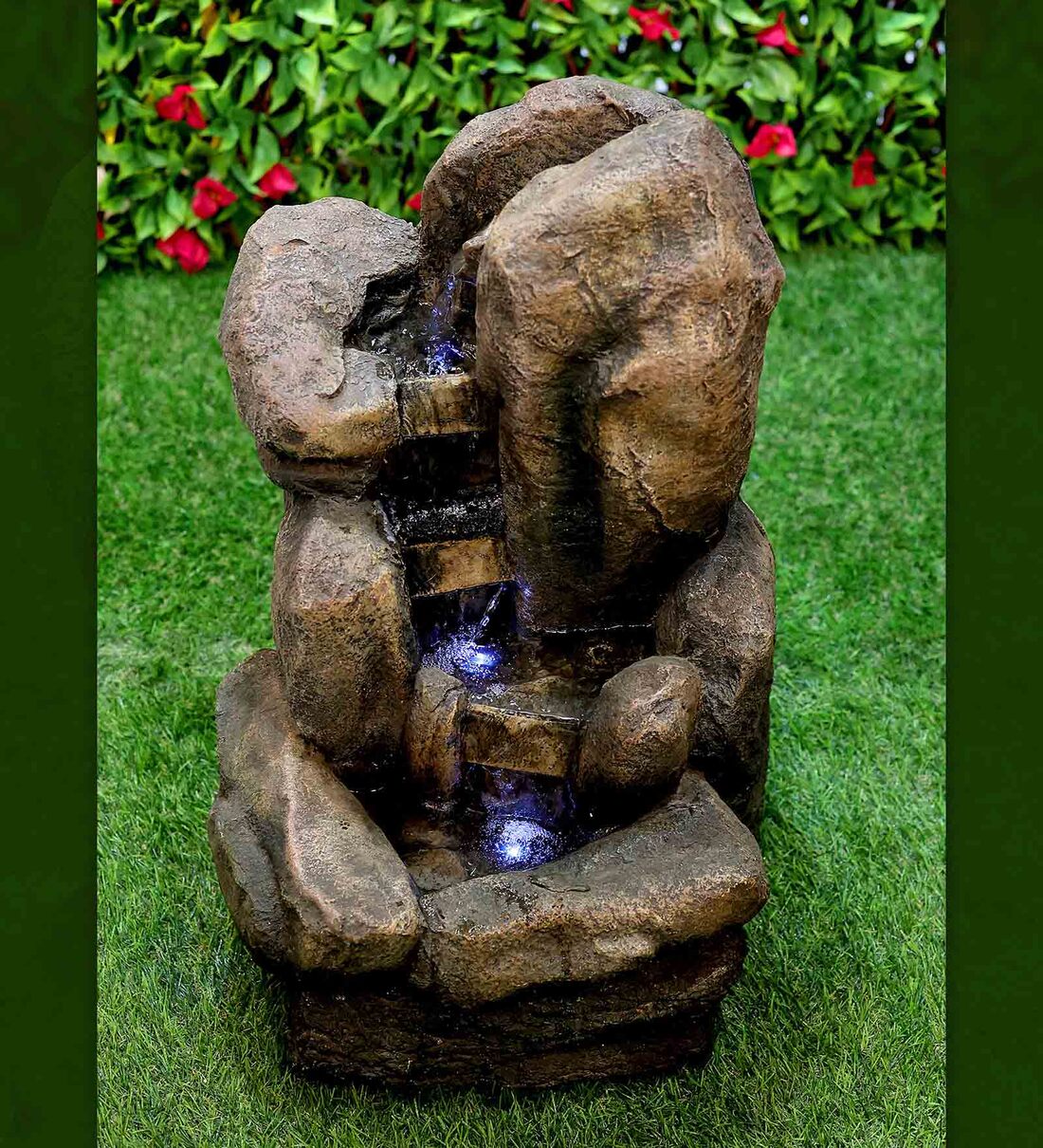 Buy 4 Layered Grey Sand Stone Indoor Water Fountain at 7 OFF by