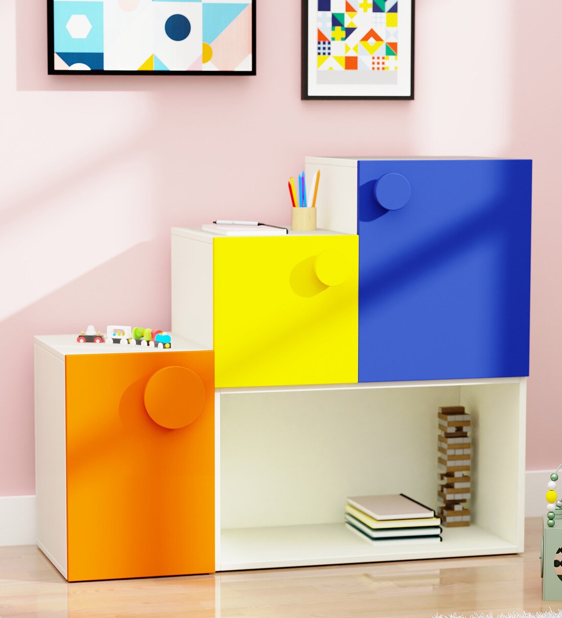 Buy Growing Up Kids Storage in White & Multi Colour at 20 OFF by Ditto by Boingg