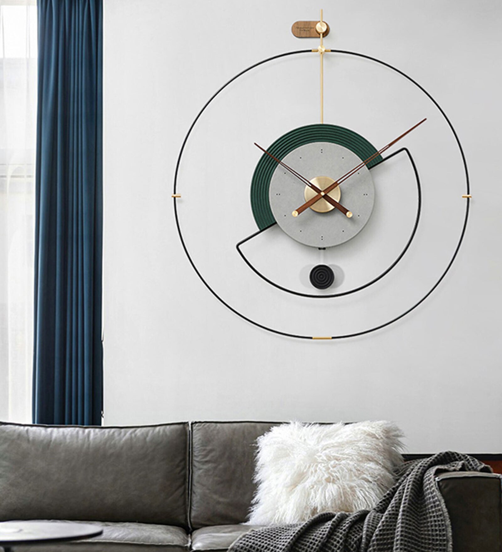Buy Multicolour Metal Pound Modern Wall Clock Online Modern Wall