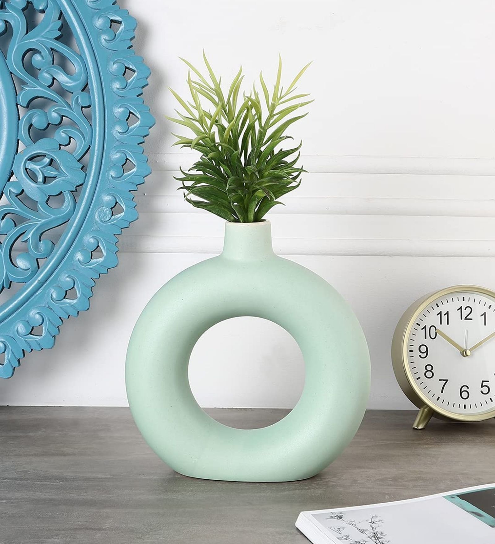 Buy Green Ceramic Modern Table Vases By La Dimora Selections at 56 OFF