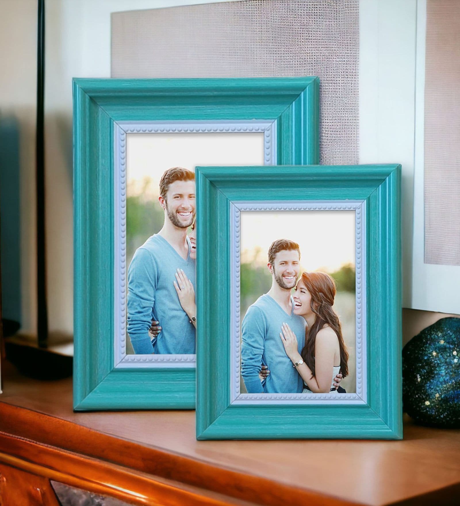 Buy Green Synthetic Wood (Set of 2) Photoframes by Art Street at 72