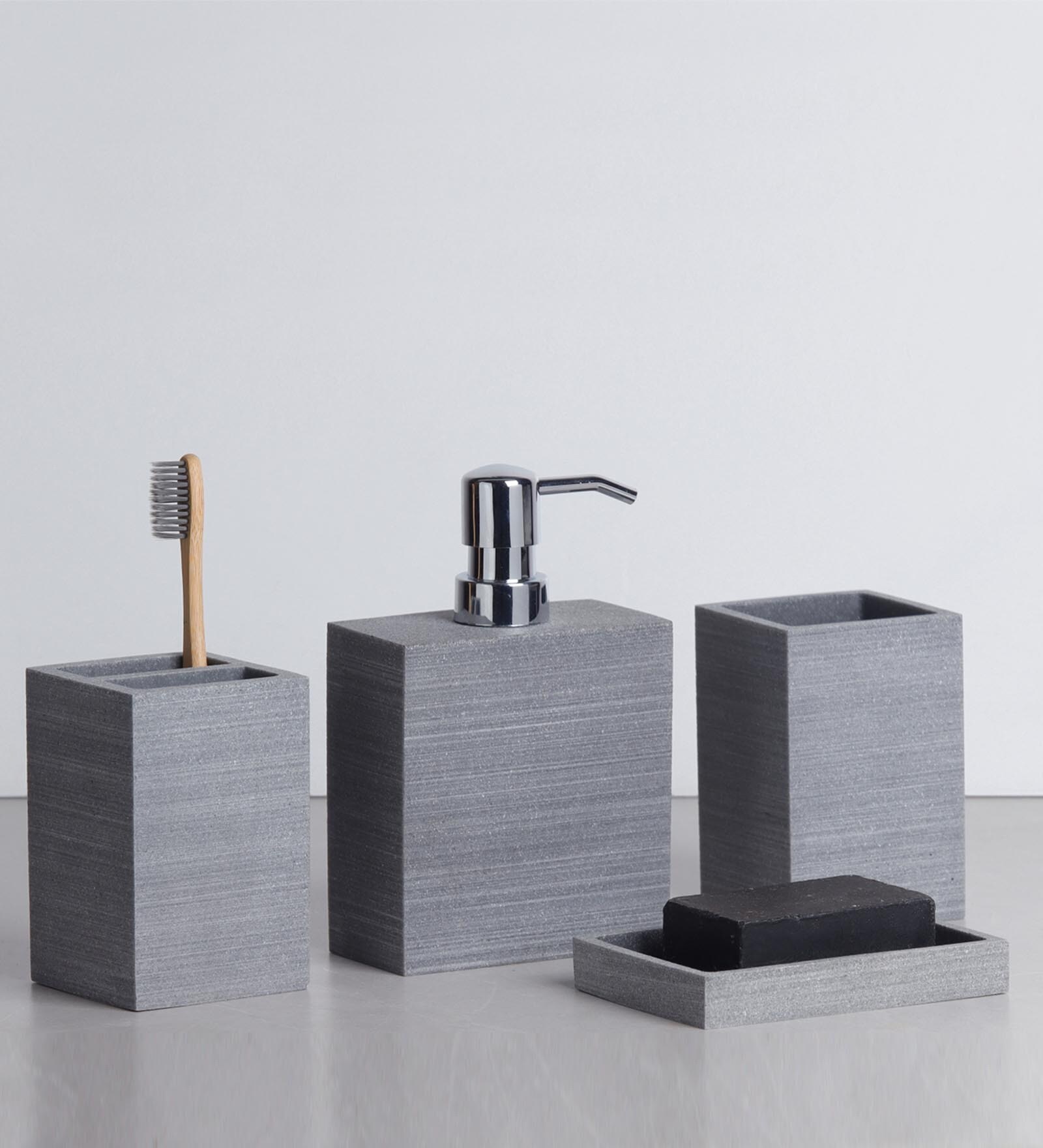 Buy Polyresin Brown Bath Set of 4 at 10 OFF by Obsessions Pepperfry