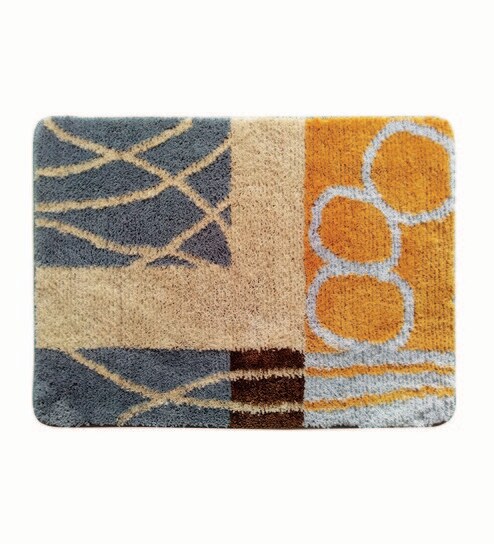 Buy Grey Polyester Antiskid Bath Mats 27 X 20 Inches By Obsessions