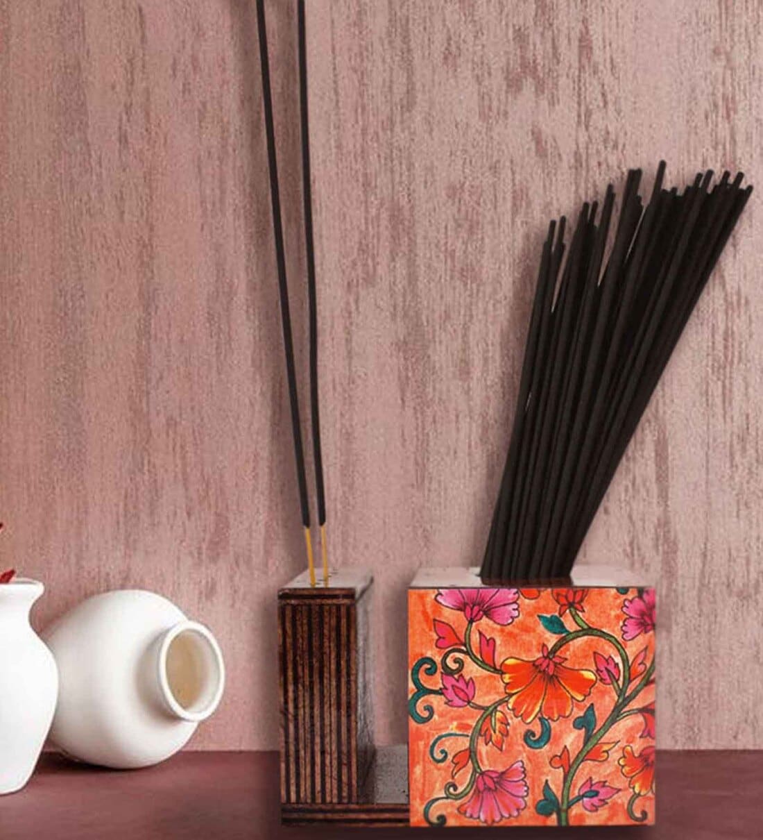 Buy Handcrafted Floral Wooden Incense Stick Holder at 29 OFF by Crafthues Pepperfry