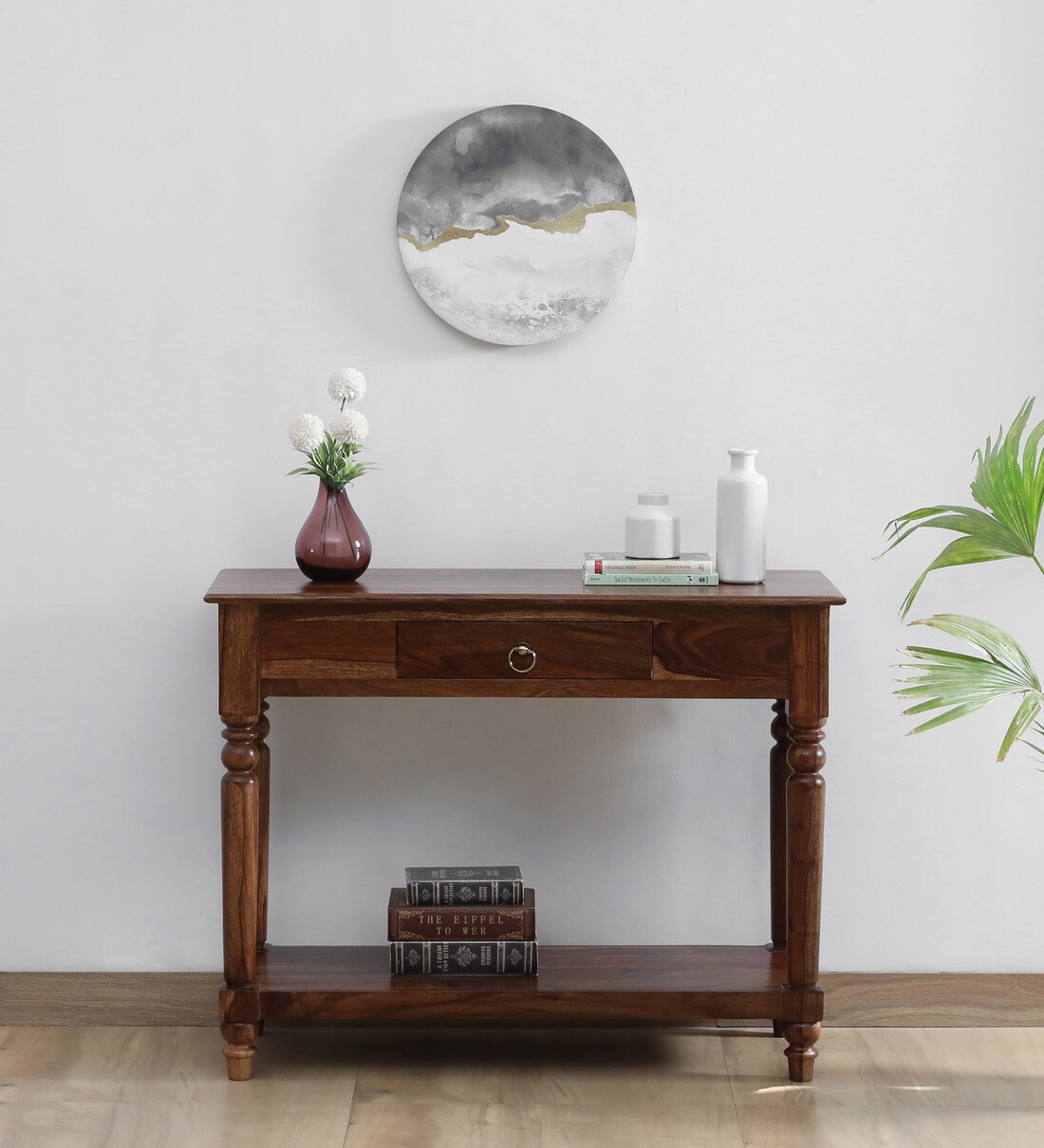 Buy Harleston Sheesham Wood Console Table In Provincial Teak Finish