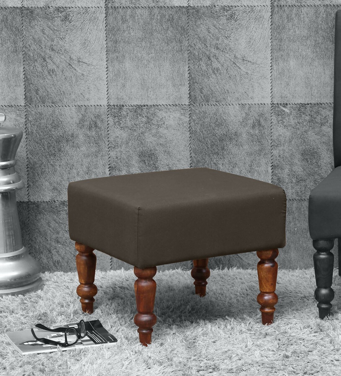 Buy Harleston Sheesham Wood Seating Stool In Provincial Teak Finish