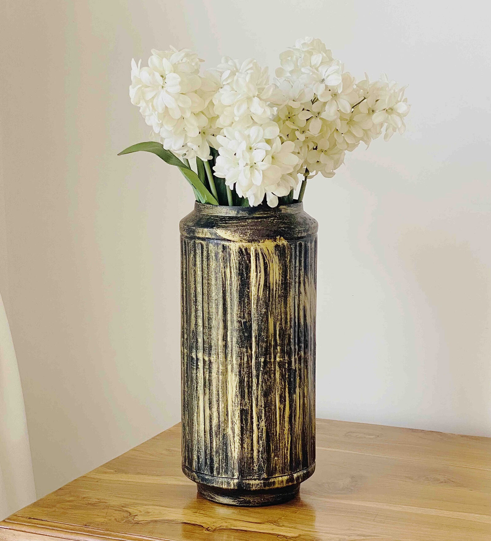 Buy Harrappan Brown Colour Metal Table Vase Online - Vases - Vases ...