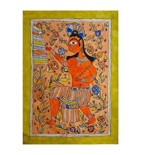 Buy Handmade Paper 11 3 X 15 3 Inch Jai Bajrang Bali Painting By