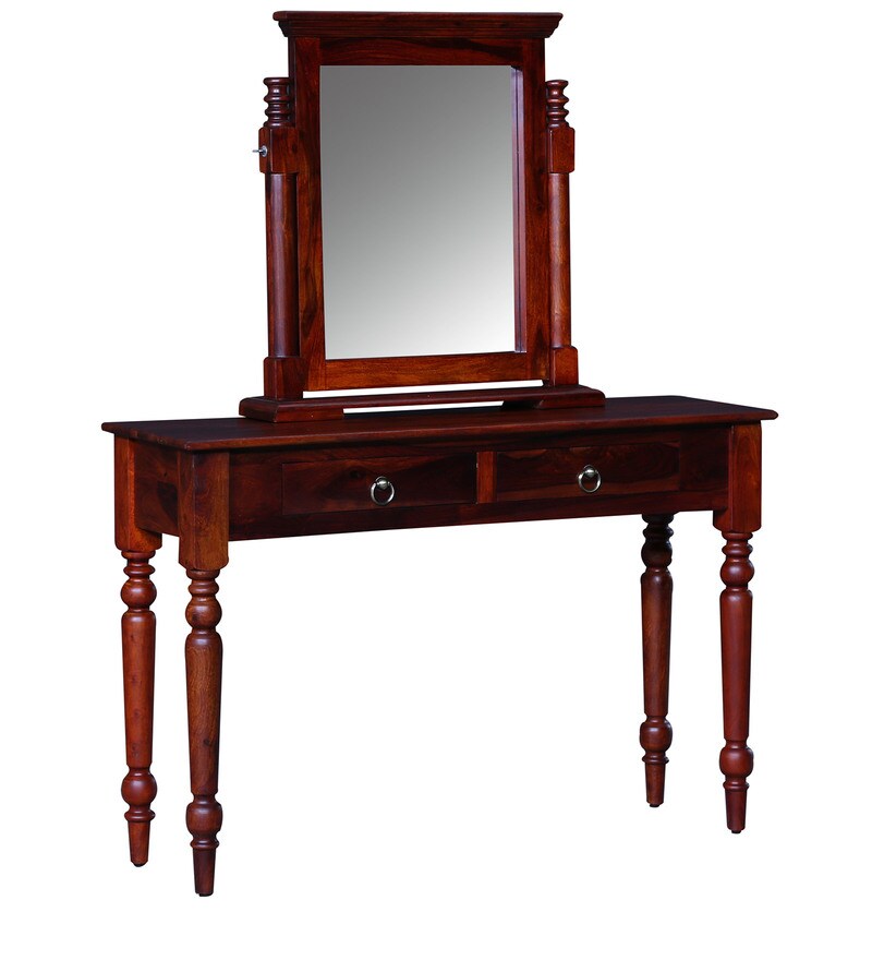 Buy Harleston Solid Wood Dressing Tables with Mirror in Honey Oak