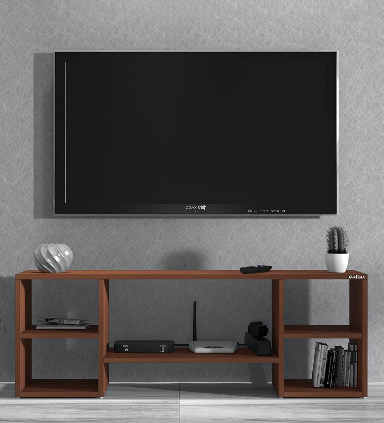 Buy Heider TV Console in Walnut Finish for TVs up to 65\ Online