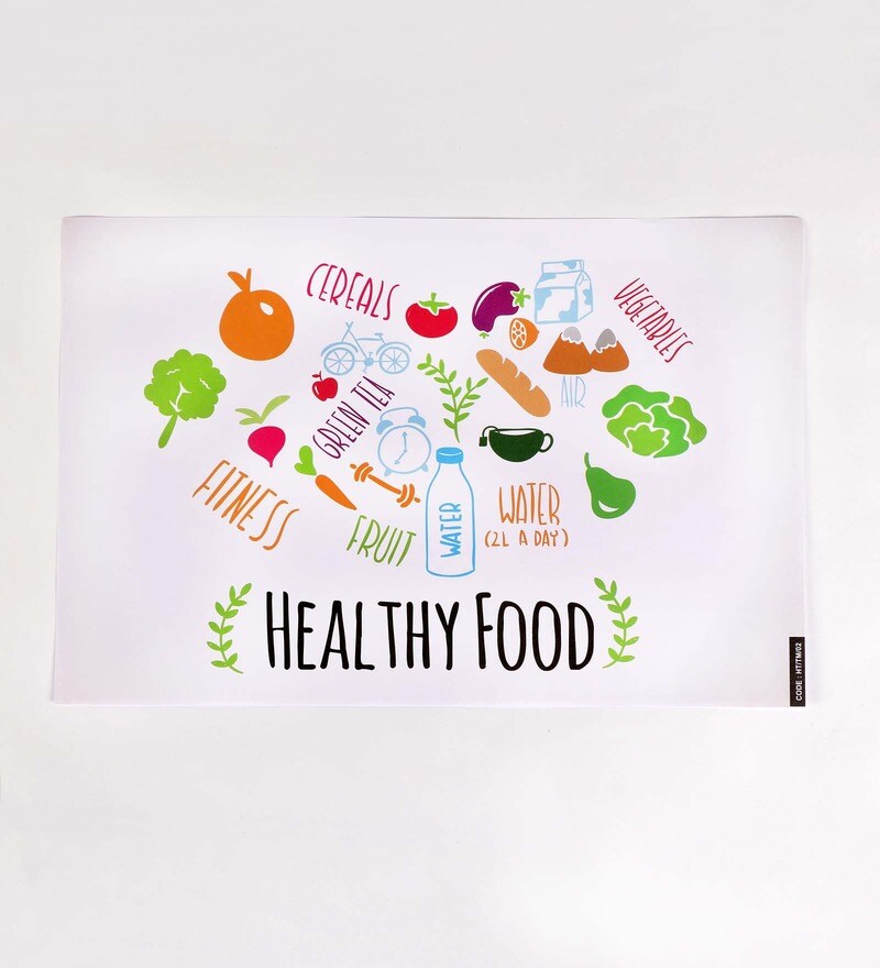 Buy Hitech Enterprises Healthy Food Multicolor Paper Table Mats Set