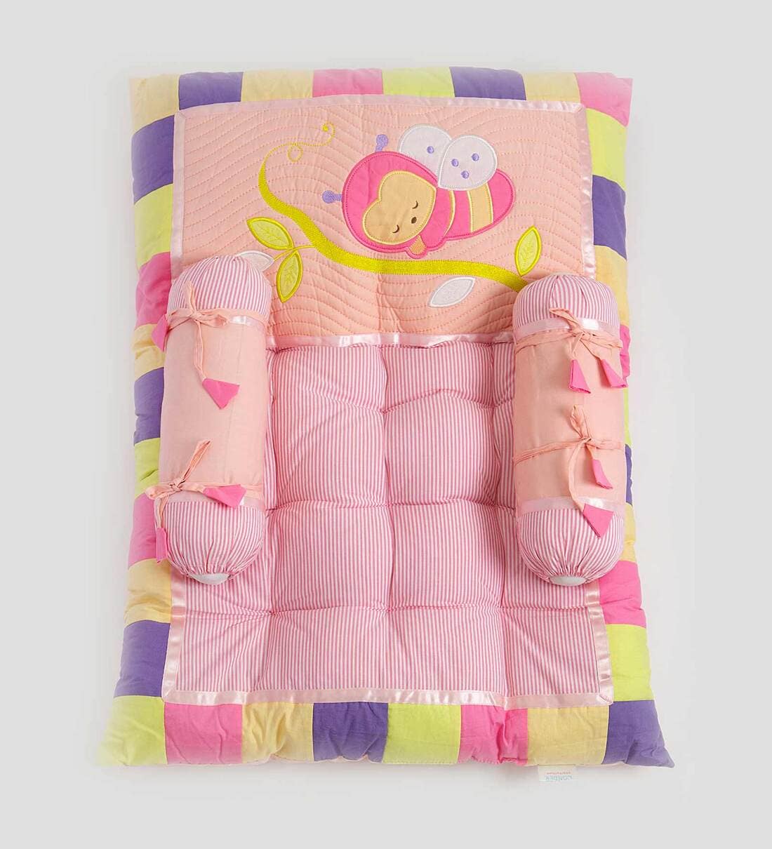 Buy Pink Honeybee Cotton Set Of 3 Crib Bedding Sets Online Baby