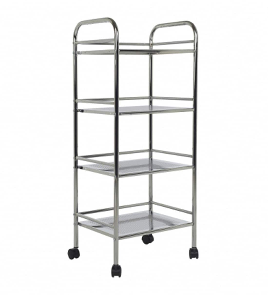 Buy Howards Storage World 4 Tier Chrome Shelf Trolley Online Kitchen