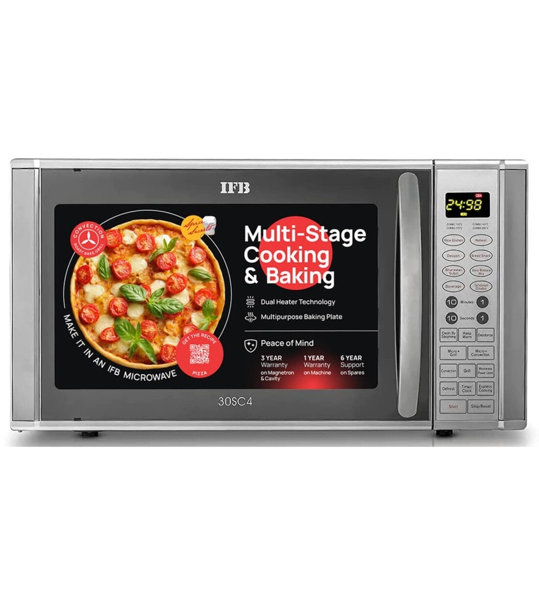 Buy IFB 30 L Convection Microwave Oven 30SC4, Metallic Silver at 11