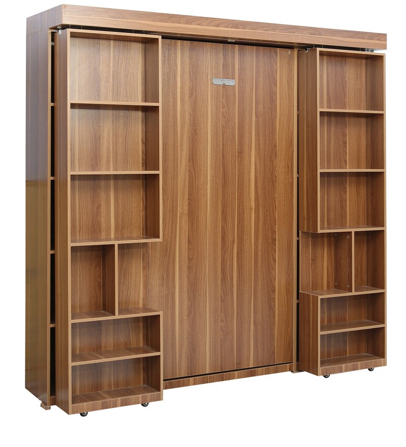 Buy SpaceSaving Impress Wall Bed with Sliding Doors in Bookshelf in