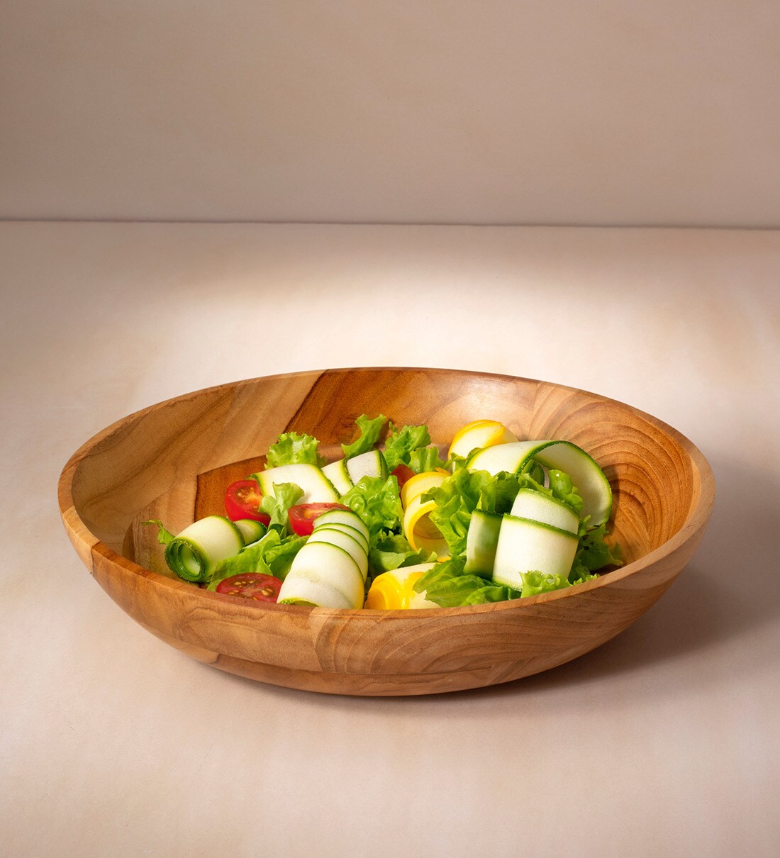 Buy Inaha Teak Wood Salad Bowl by Ellementry Online Serving Bowls Kitchen and Dining