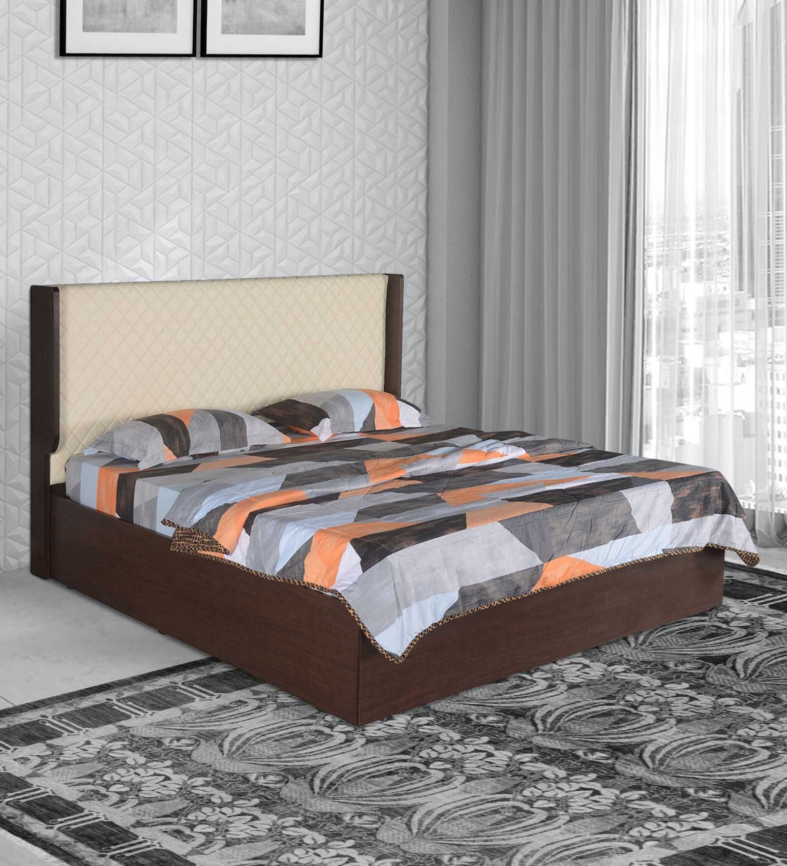 Buy Indore King Size Bed with Hydraulic Storage in Brown Maple Finish at 66 OFF by Nilkamal