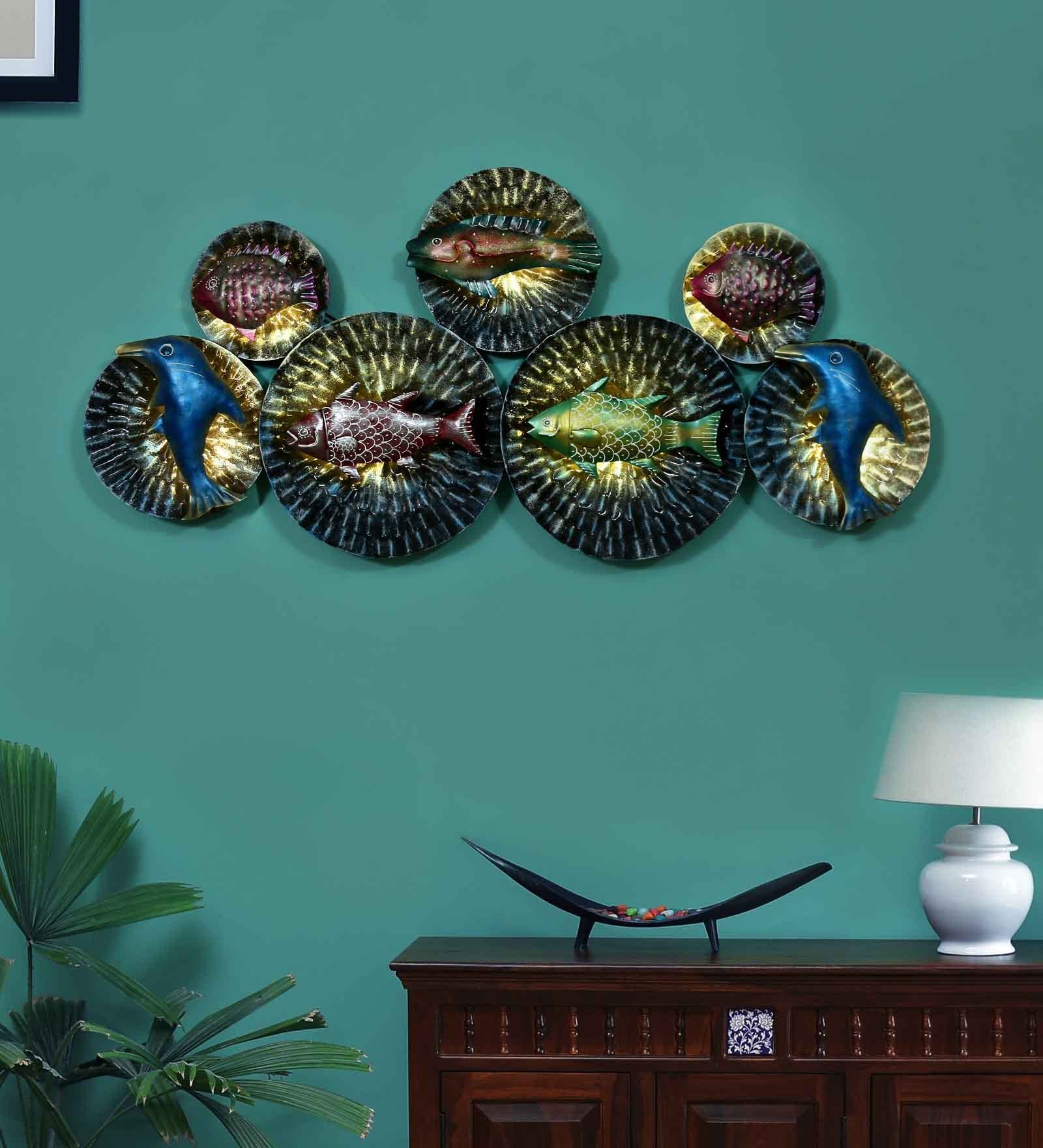 Buy Iron Fish Wall Art In Multicolour By Sugandha Online Wildlife