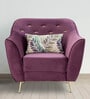 Urban Living Izmir Fabric 1 Seater Sofa in Wine Colour