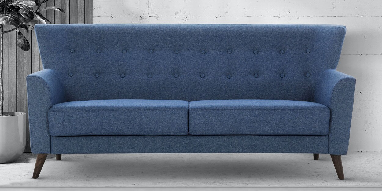 Buy Jamaica Fabric 3 Seater Sofa in Blue Colour at 31 OFF by Urban