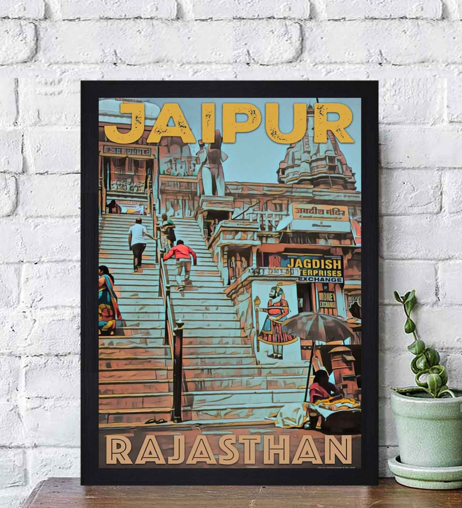 Buy Jaipur Daphne Multicolour Textured Paper Framed Abstract Art Print at 33 OFF by Chaque