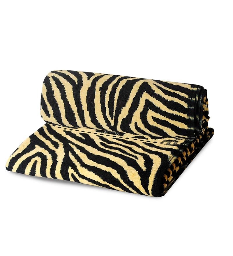 Buy JBG Home Leopard Print Cotton Bath Towel - Set of 2