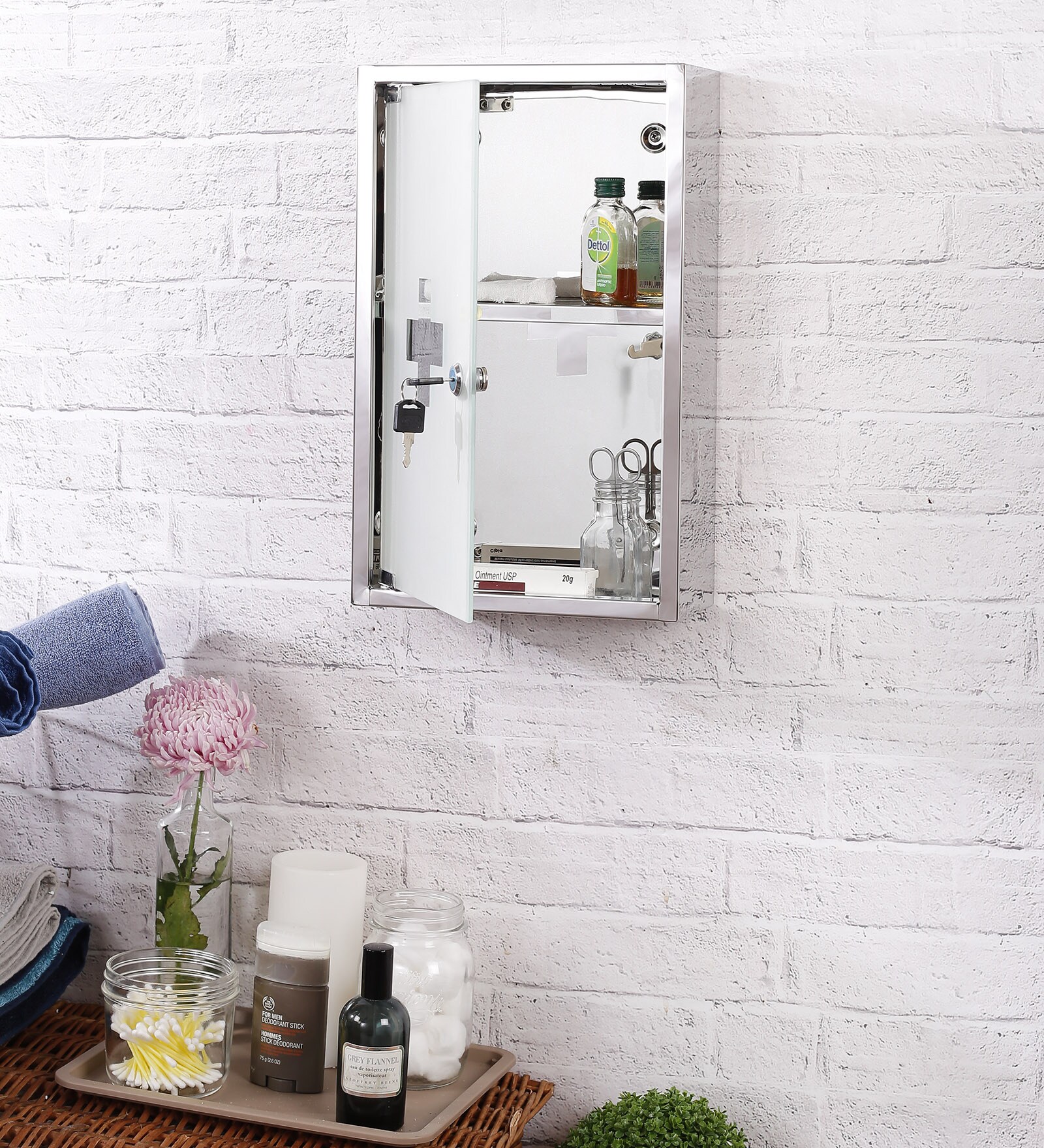 Buy Stainless Steel Silver 2 Compartment Bathroom (L 10, W 4, H 16 Inches) by JJ