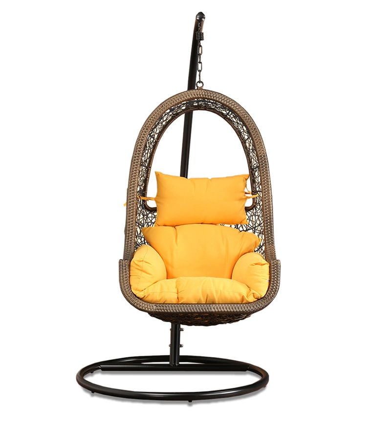 Buy Juniper Swing with Stand &amp; Yellow Cushion by HomeTown 