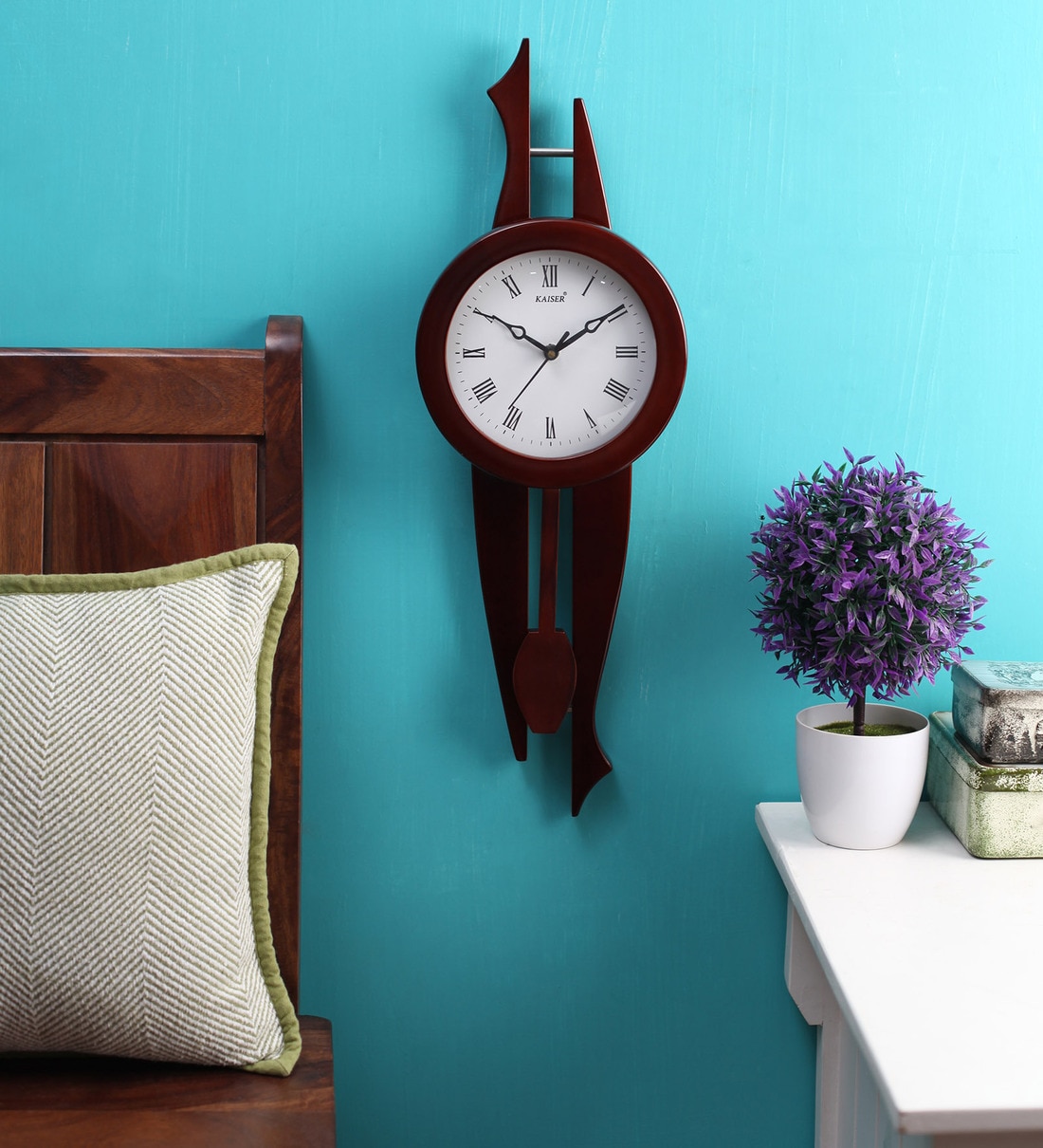 Buy Brown Solid Wood Craft Pendulum Clock at 40 OFF by Kaiser Pepperfry