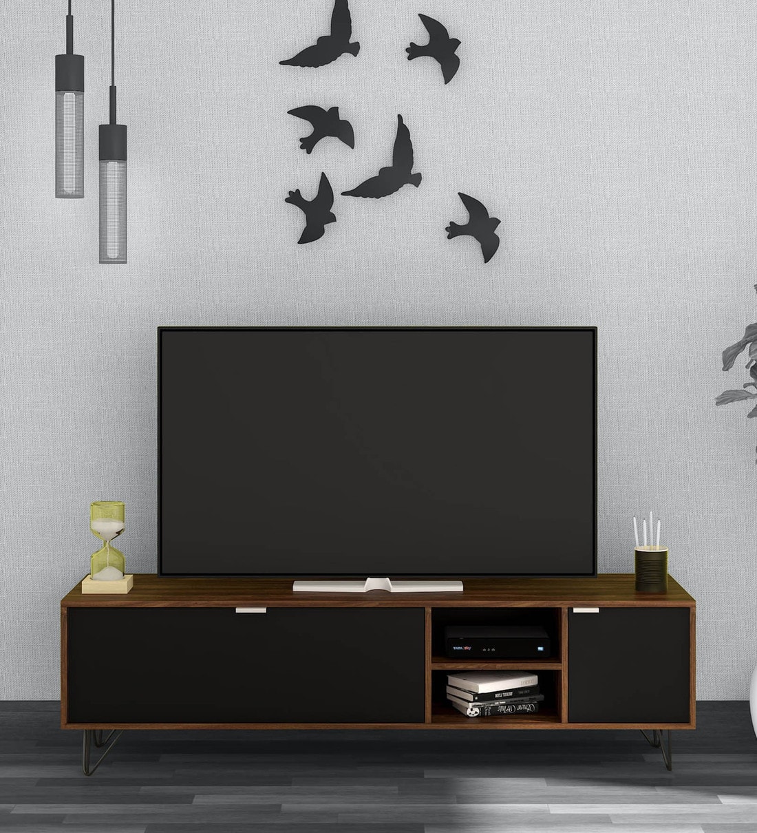 Buy Kanada TV Console In Dark Brown & Black Finish at 29 OFF by