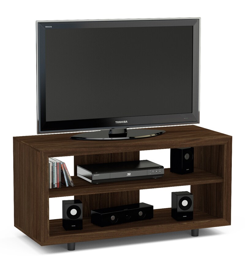 Buy Kairo Tv Unit In Dark Brown Finish By Mintwud Online Modern Tv - click to zoom in out