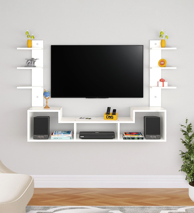 Buy Konrad TV Unit in Frosty White Finish for TVs up to 55\ at 54% OFF by  Das | Pepperfry