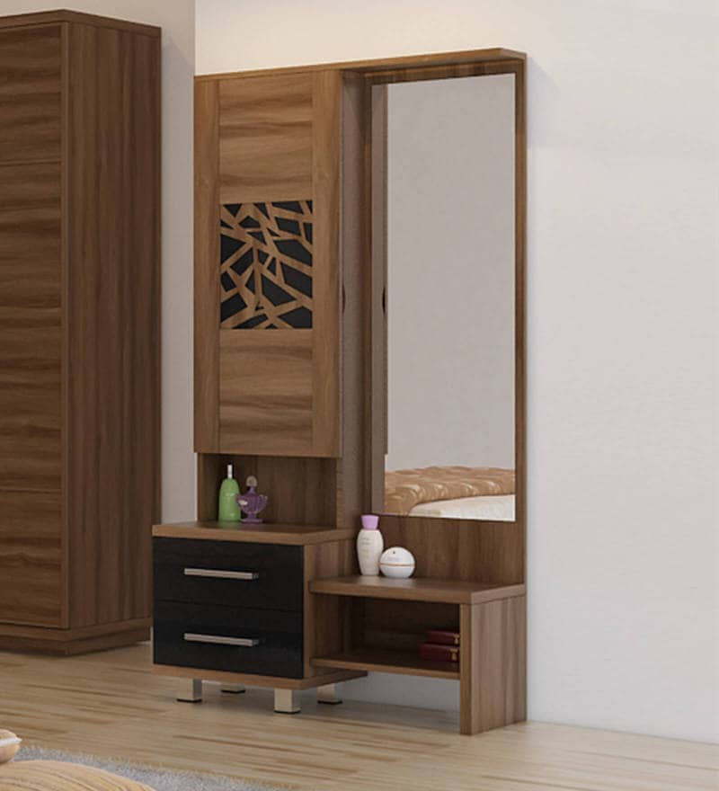 Buy Kosmo Autumn Dressing Table in Walnut Bronze Woodpore Melamine