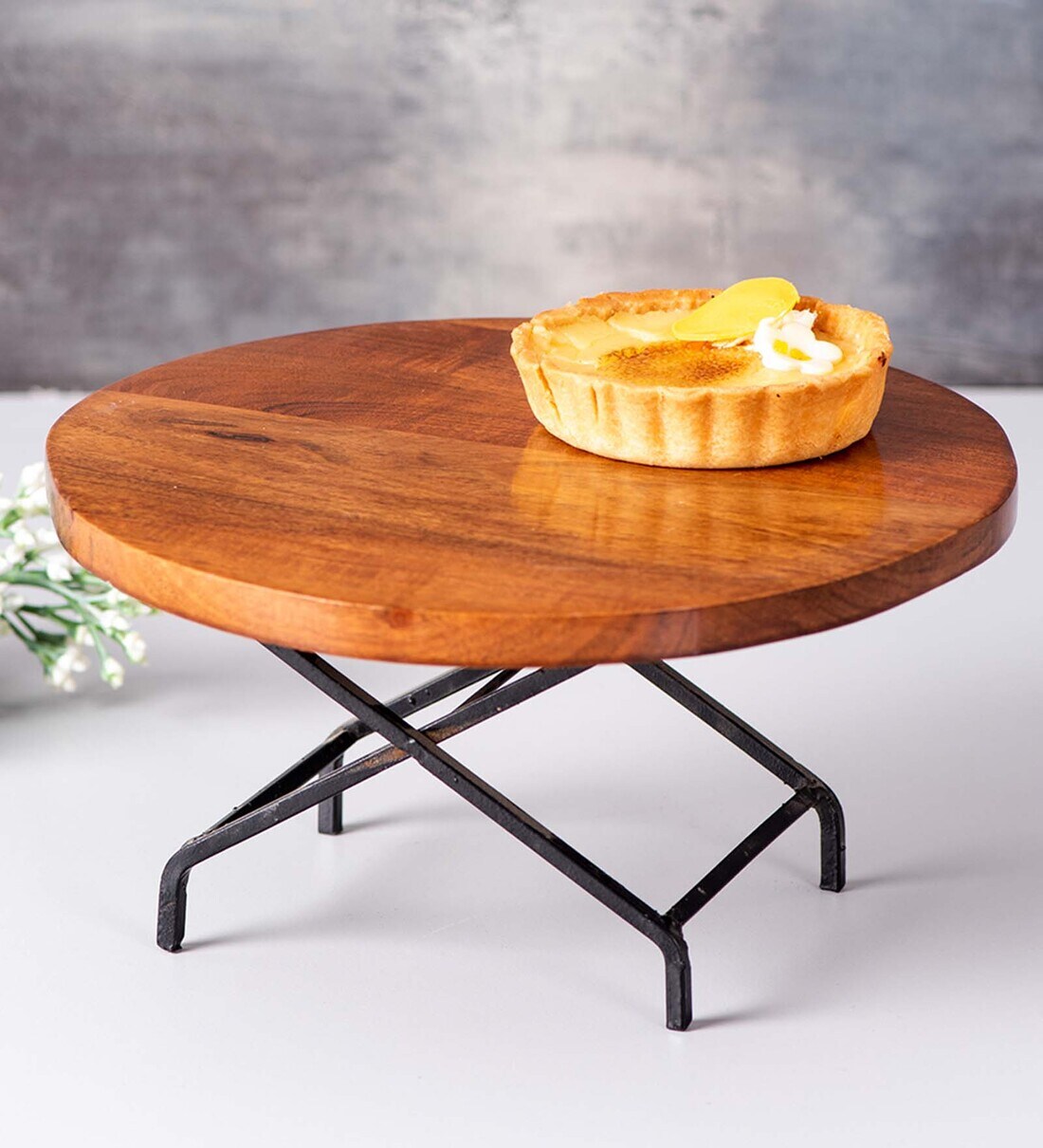 Buy Kripe Acacia Wood Cake Stand by Nestroots Online Cake Stands