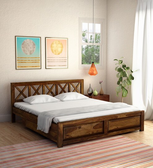 solid wood king size cot