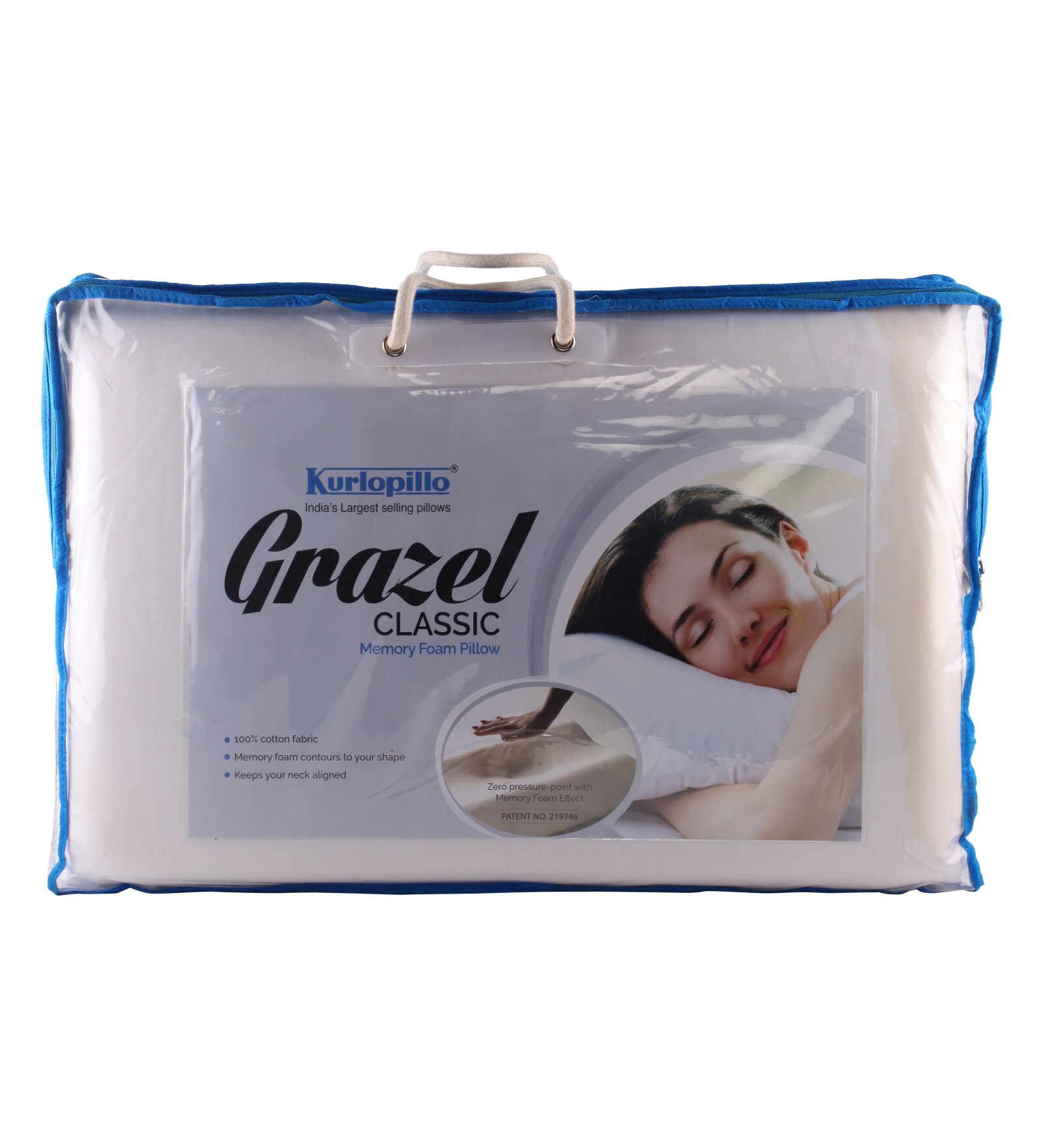 Buy KurlOn White Memory Foam 16 x 24 Grazel Pillow Insert Online