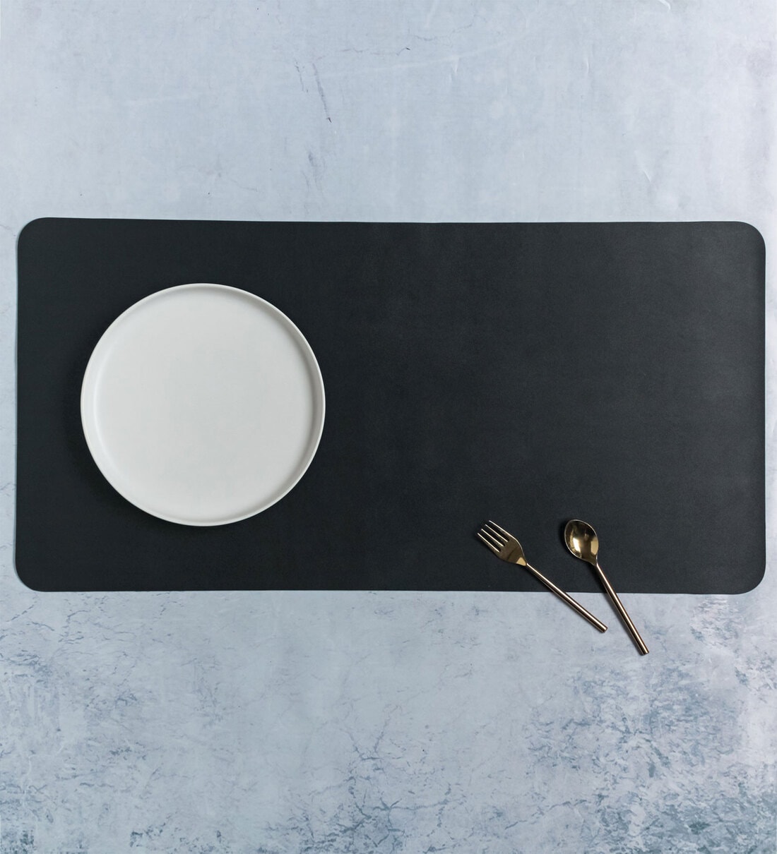 Buy Large (32x16) Black Leatherette Placemat at 100 OFF by Nestasia Pepperfry